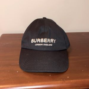 Burberry Black Adjustable Baseball Cap